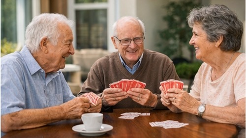 Senior living building in an urban neighborhood